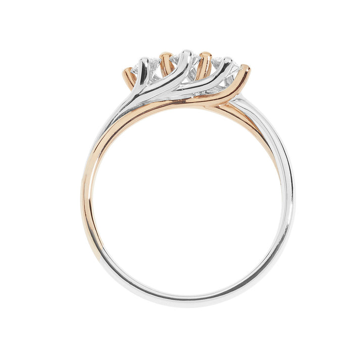 Comete Trilogy Bicolore in Oro e Diamante ANB2591