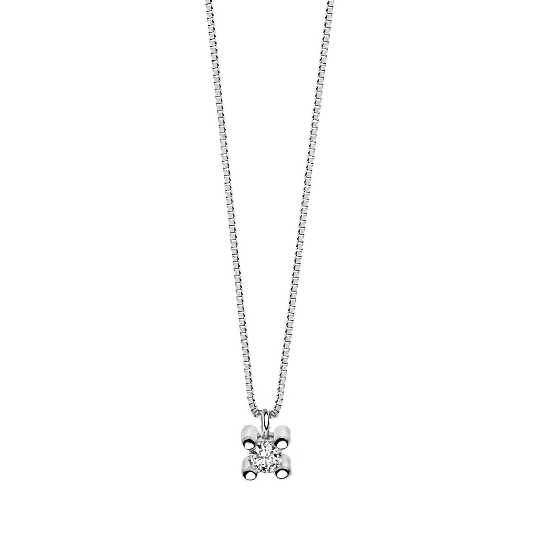 Colar Comete Four Claw Light Point em ouro e diamantes GLB1410