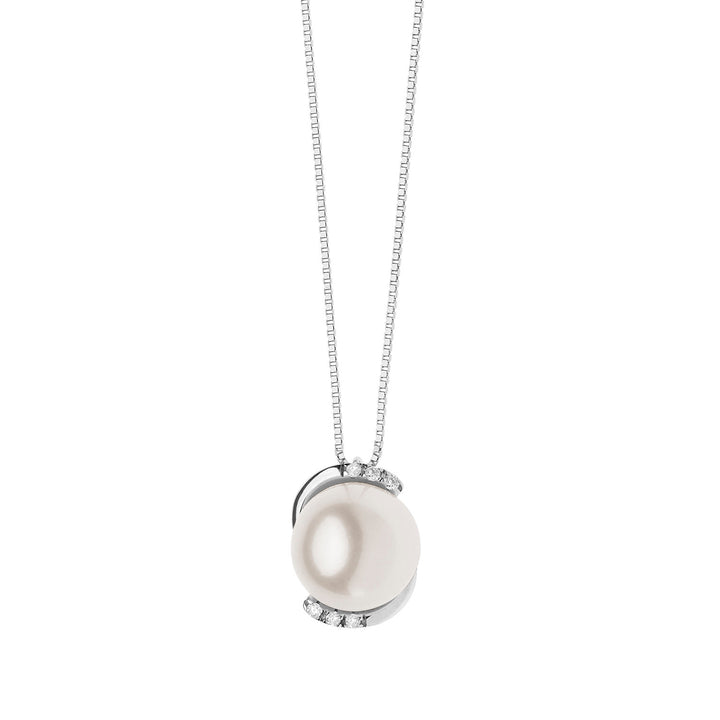 Comete Collana Perle in Oro e Diamanti GLP545