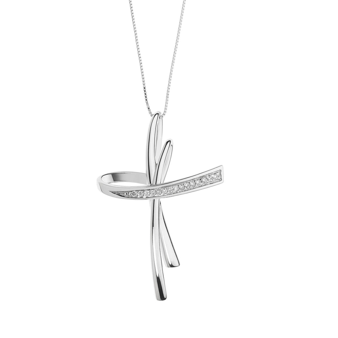 Collier Croix Comete Or et Diamants GLB1195