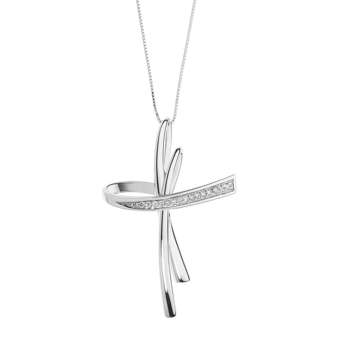 Collier Croix Comete Or et Diamants GLB1195