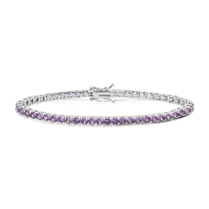 Comete Tennis in Argento e zirconi Viola Ametista BRA238M16