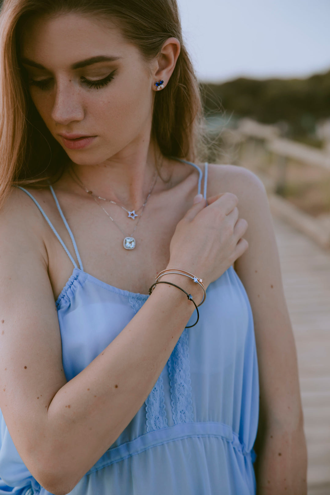 Comete Bracciale Stella in Argento brunito BRA163