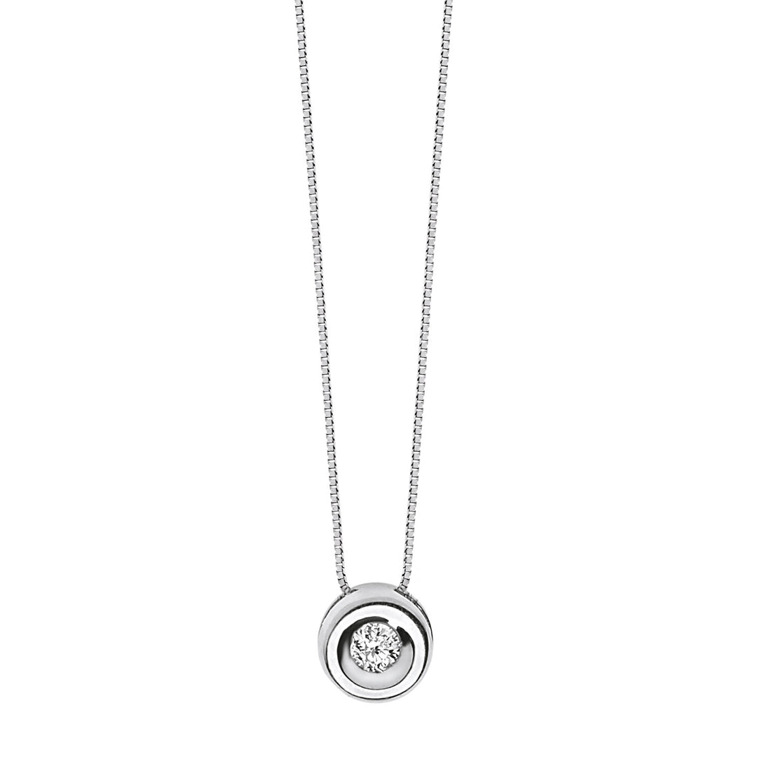Comete Collana Punto luce tondo in Oro e Diamante GLB1422