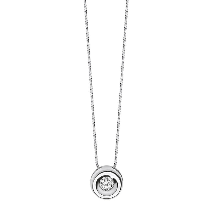 Comete Collana Punto luce tondo in Oro e Diamante GLB1421