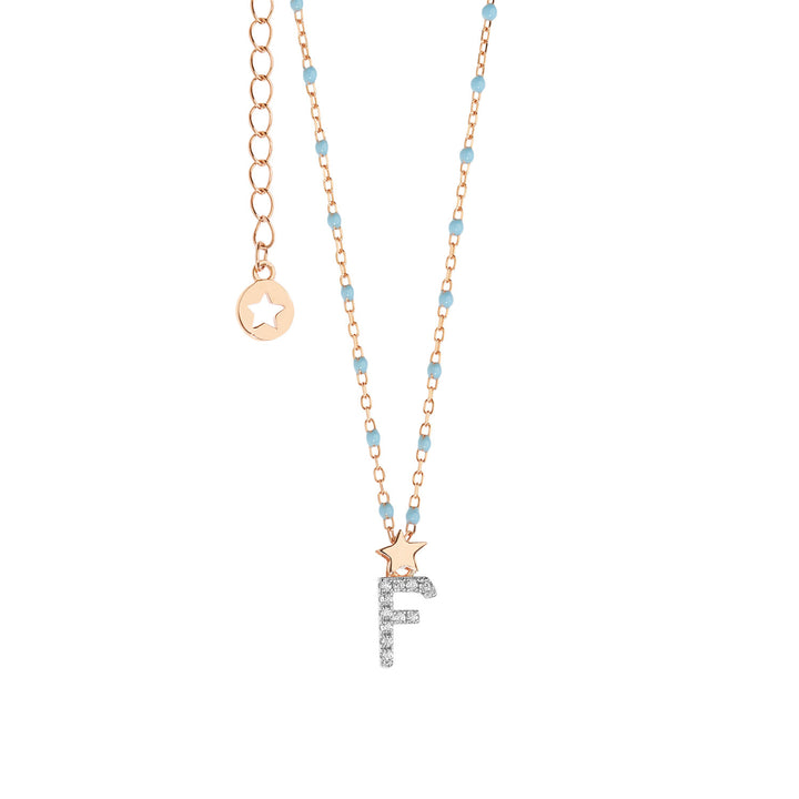 Collar Comete Plata Letra F GLA178