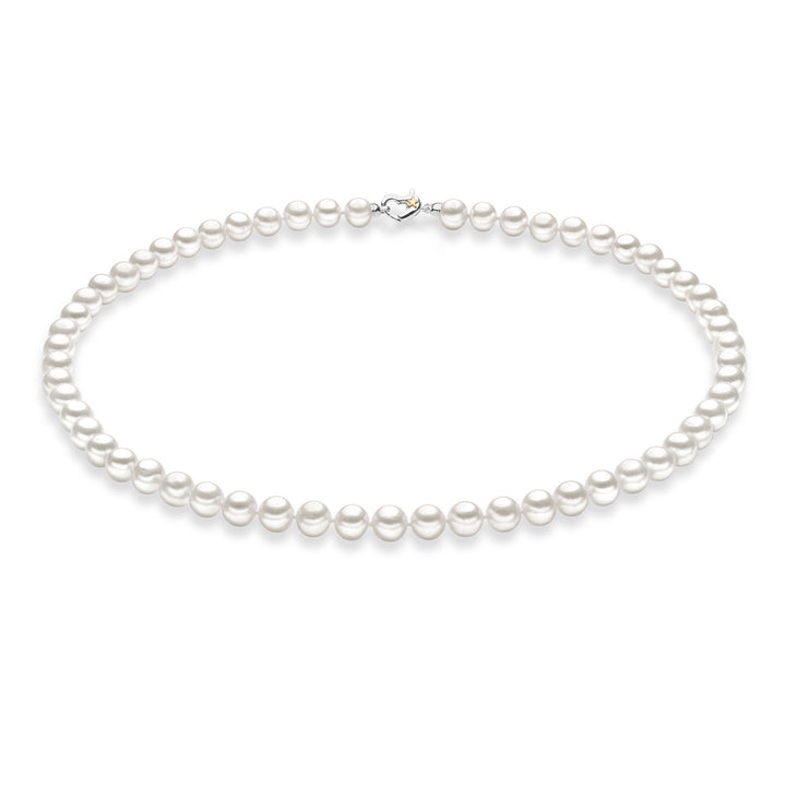 Comete Girocollo Filo Perle Acquadolce in Argento e Stella in Oro giallo FWQ310