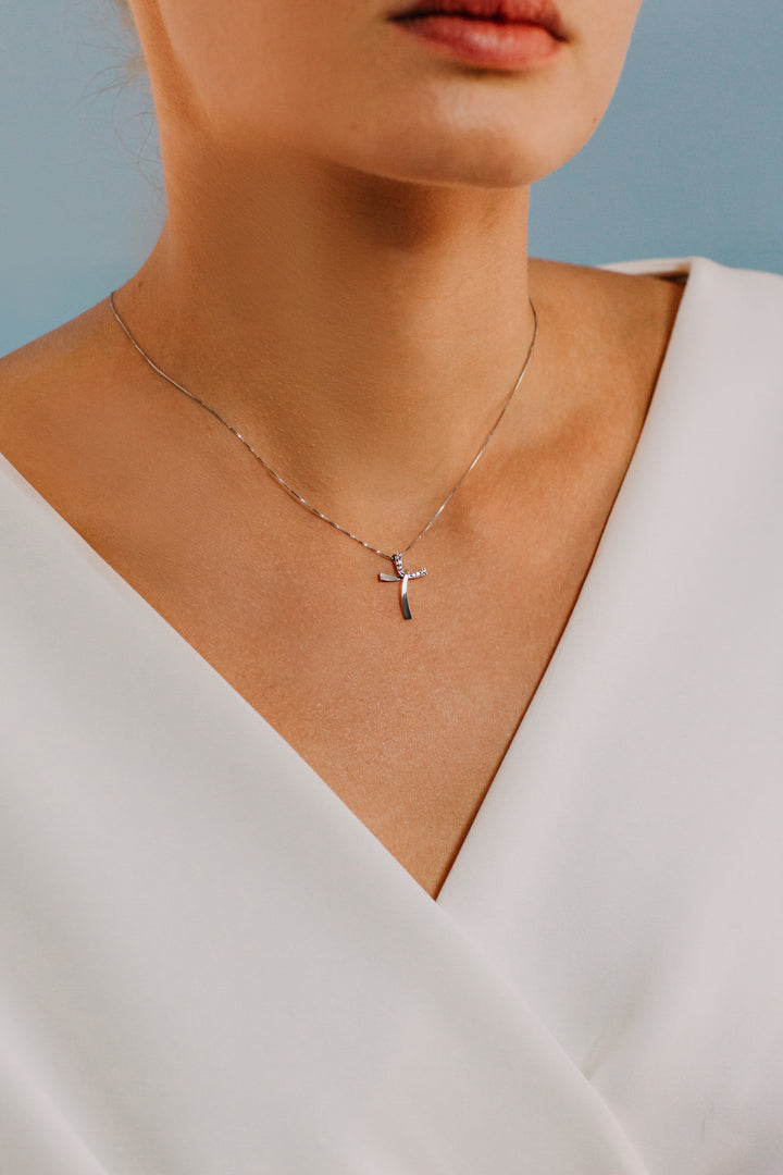 Collier Croix Comete Or et Diamants GLB1563