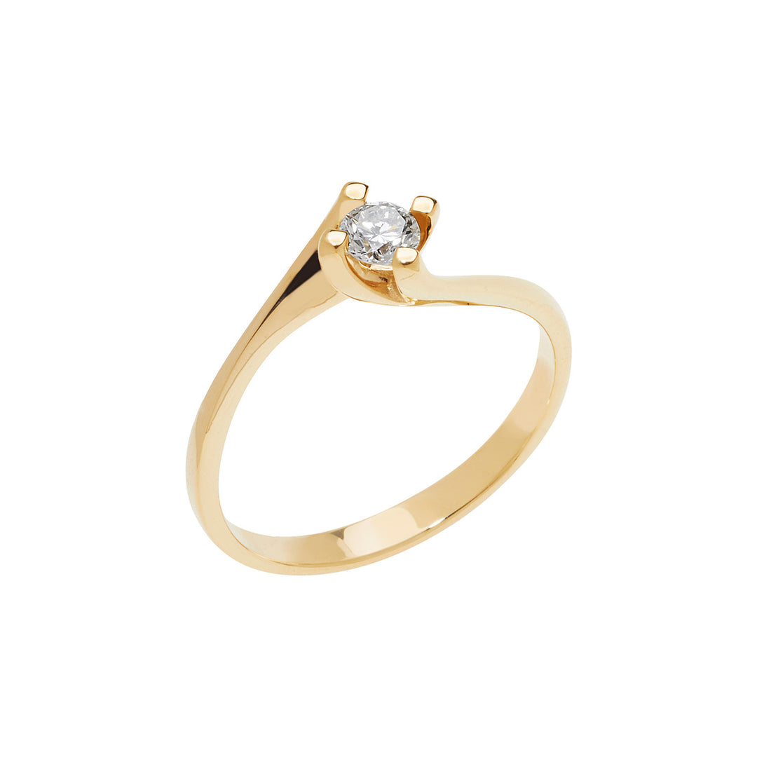 Comete Valentino Solitaire i gult guld og diamant ANB2038G