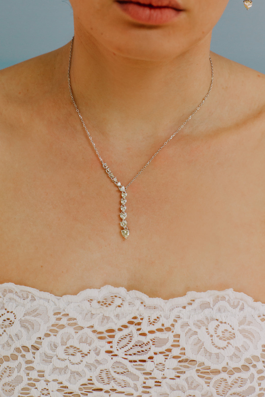 Comete Girocollo cuori in Argento degradè GLA245