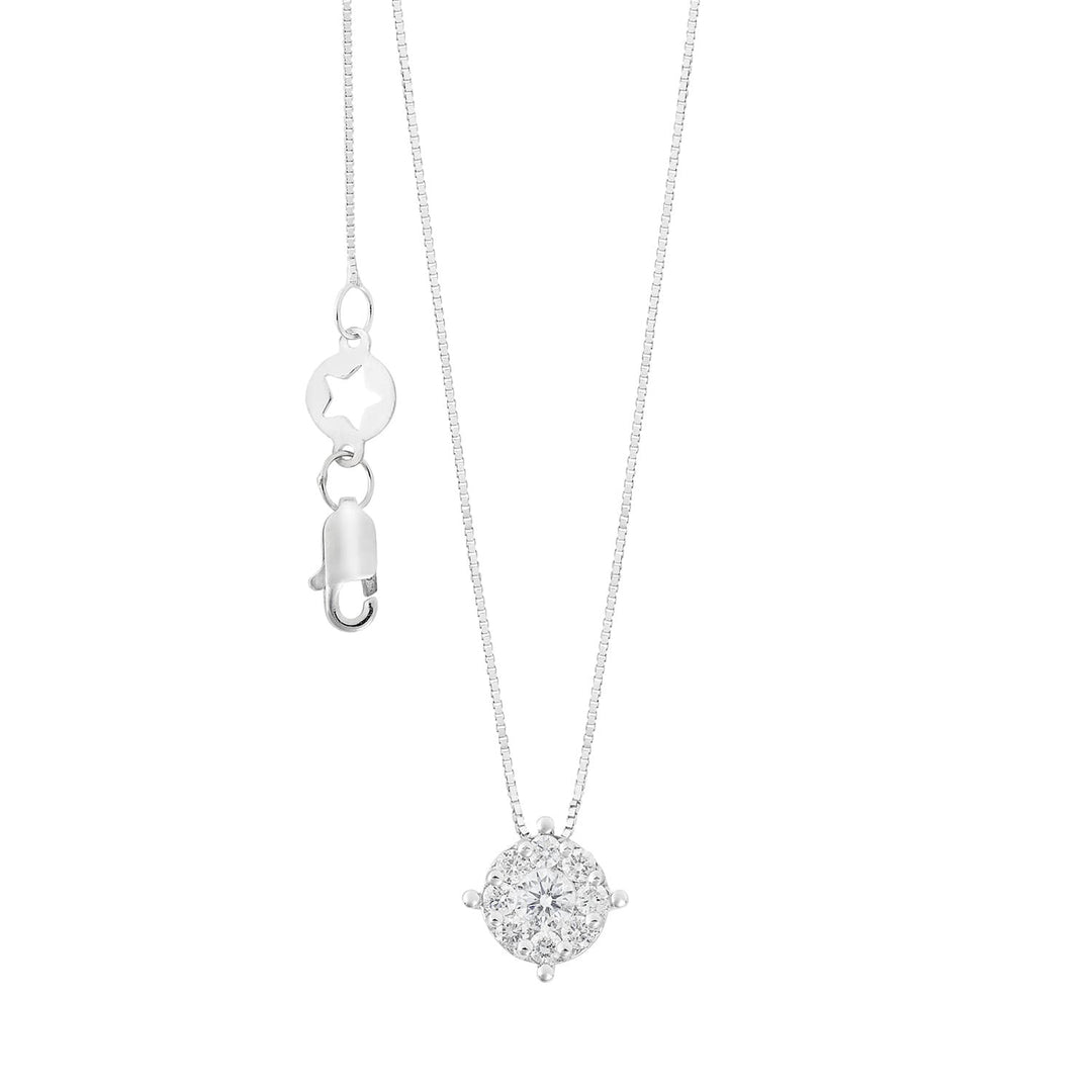 Comete Collana in Oro bianco 750‰ e Rosa di diamanti GLB1713