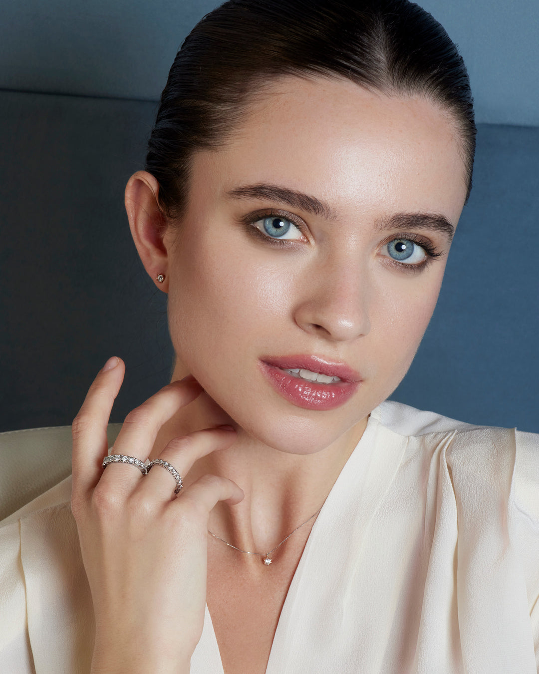 Comete-Ring aus 750‰ Weißgold und Diamanten ANB2682