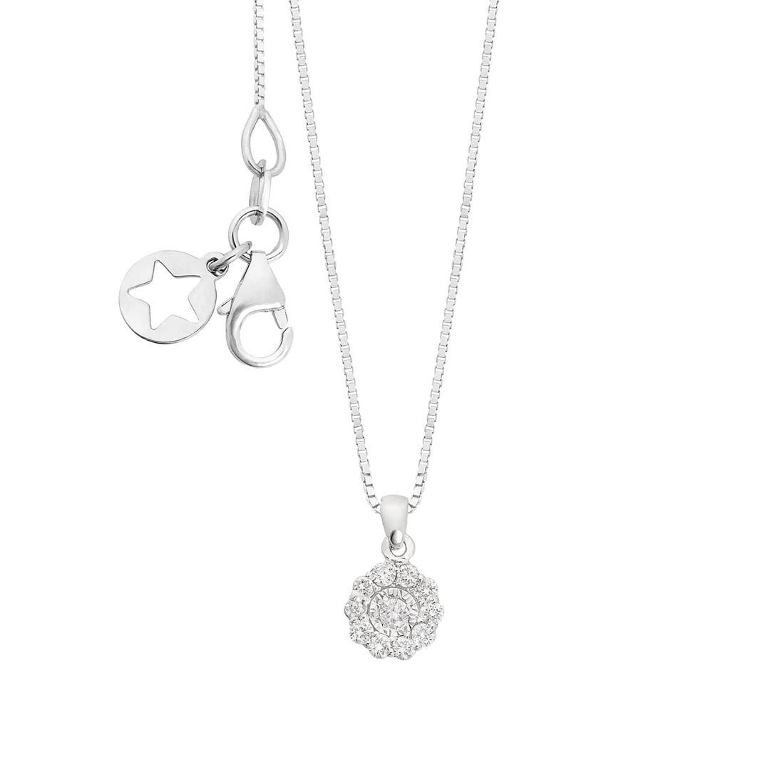 Comete Collana in Oro bianco 375‰ con Diamanti bianchi KGLB1408