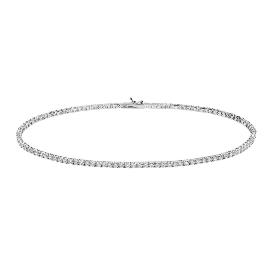 Comete Girocollo Tennis in Argento e zirconi bianchi GLA247M38