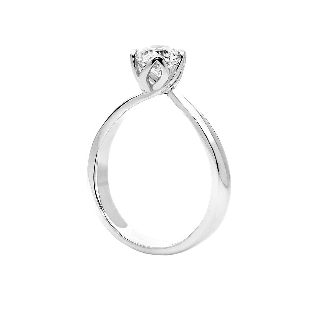 Comets Solitaire kronblade i guld og diamant ANB2202
