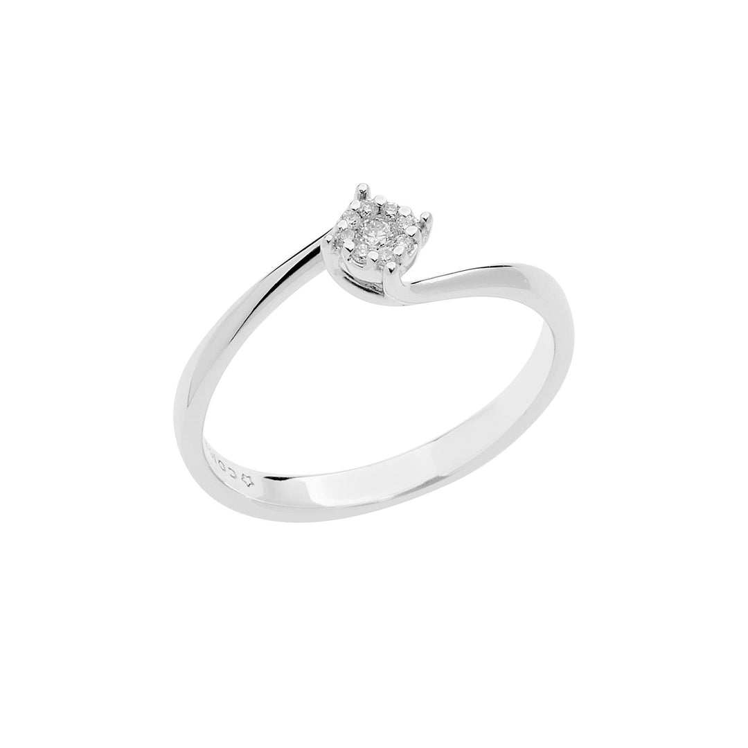 Comete Rose Gold Ring with Diamonds ANB 2646