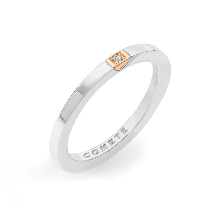 Comete Herren-Silberring Rosa Herz ANG106M20