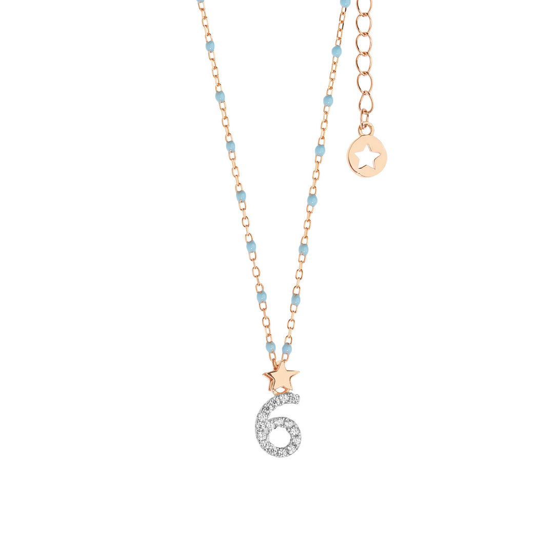 Comets Silver Necklace number 6 GLA204