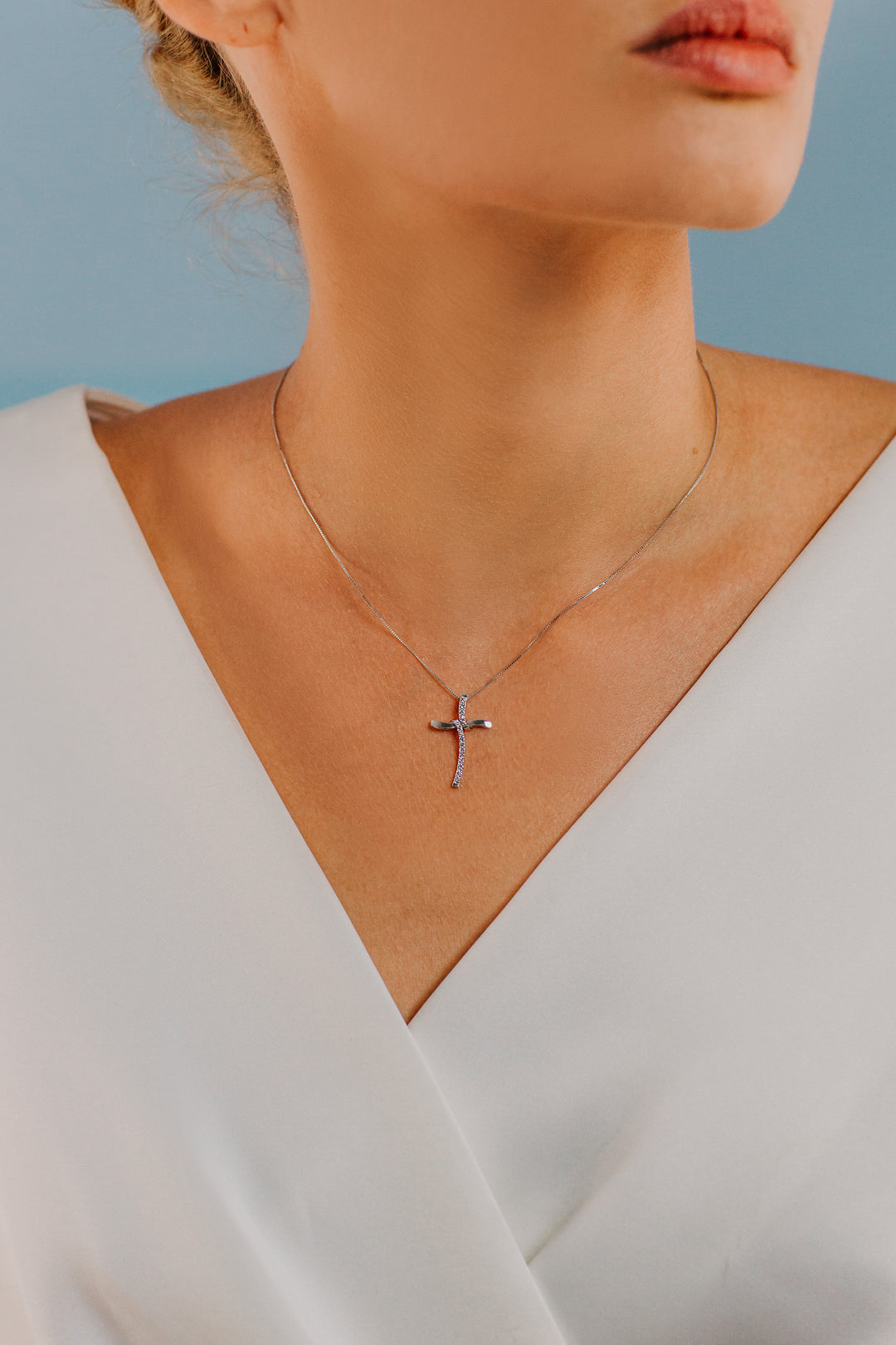 Collier Croix Comete Or et Diamants GLB1331