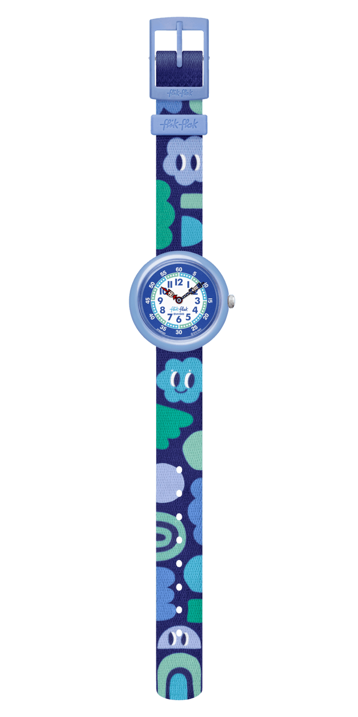 Flik Flak Uhr SMILING CLOUDS Organized Chaos 32mm FBNP227 – Capodagli 1937