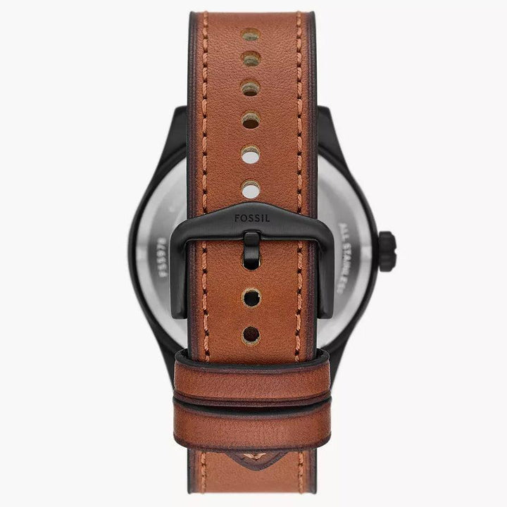 Fossil Defender aurinkokello 46mm musta aurinkoteräs musta PVD viimeistely FS5978 - Capodagli 1937