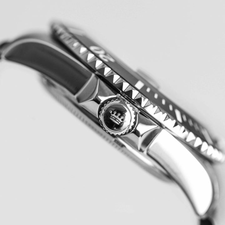 Pryngeps hodinky Adriatico Professional 100m 42mm černá keramická luneta modrá ocel quartz A1082 N/B