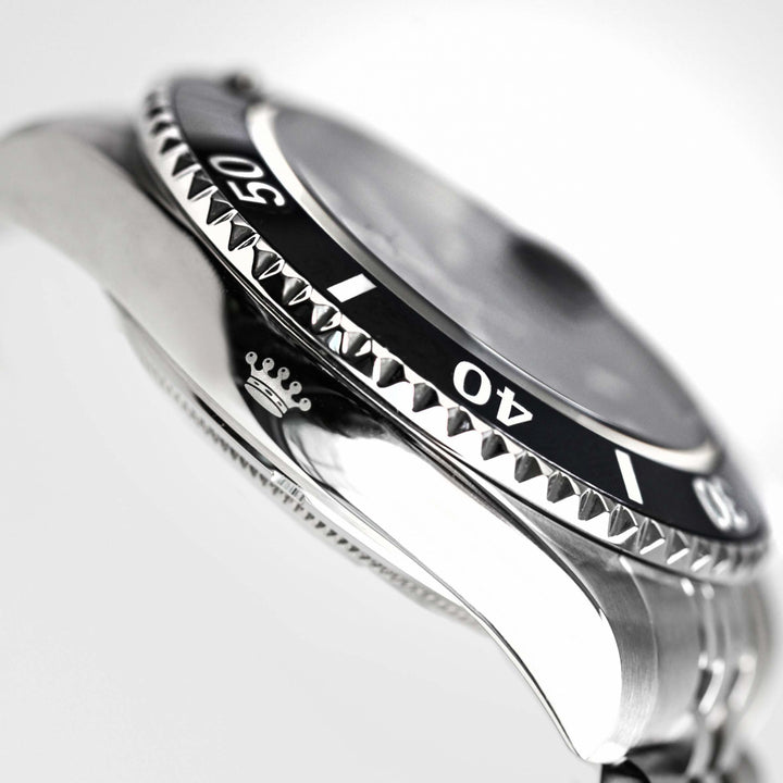 Pryngeps hodinky Adriatico Professional 100m 42mm černá keramická luneta modrá ocel quartz A1082 N/B