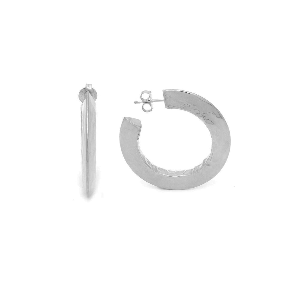 Giovanni Raspini orecchini a cerchio Blade Grandi argento 925 11776 - Capodagli 1937