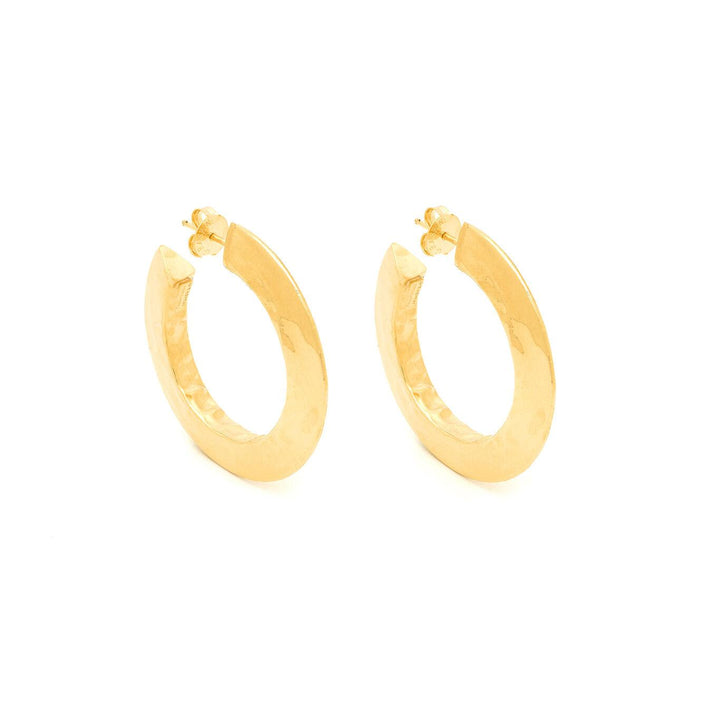 Kruhové náušnice Giovanni Raspini Blade Grandi stříbro 925 PVD úprava žluté zlato 11783 - Capodagli 1937