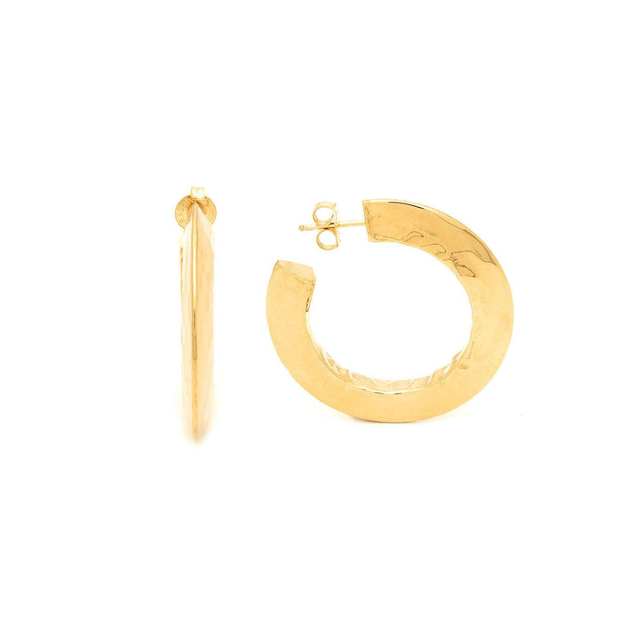 Kruhové náušnice Giovanni Raspini Blade Grandi stříbro 925 PVD úprava žluté zlato 11783 - Capodagli 1937