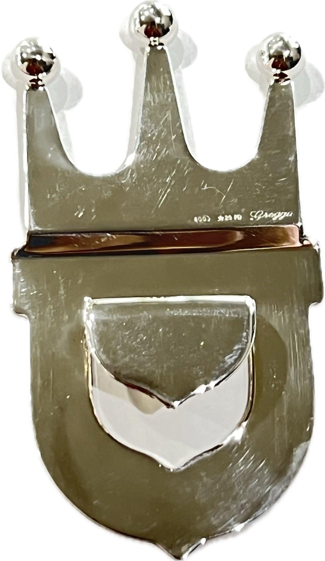 Uchwyt słupkowy Greggio z trzema srebrnymi końcówkami AR-POSATE-G - Capodagli 1937