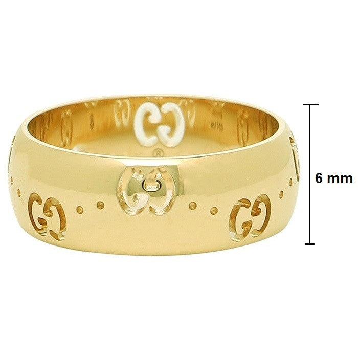 Prsten Gucci Icon Bold z 18kt žlutého zlata velikost 14 246470 J8500 8000