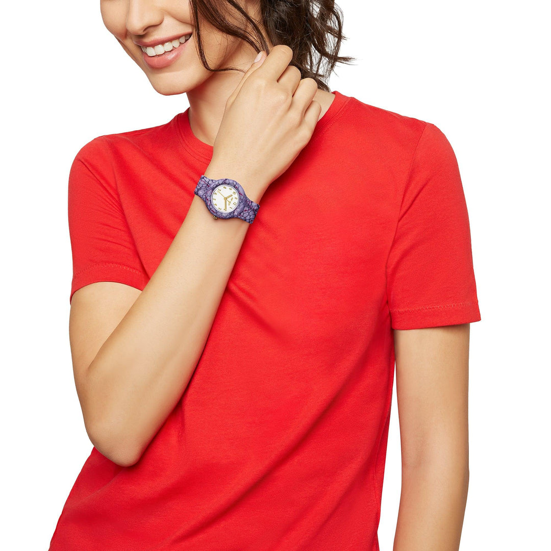 Hip Hop óra LILA ÉS FUCHSIA Csipke kollekció 32mm HWU1224 - Capodagli 1937