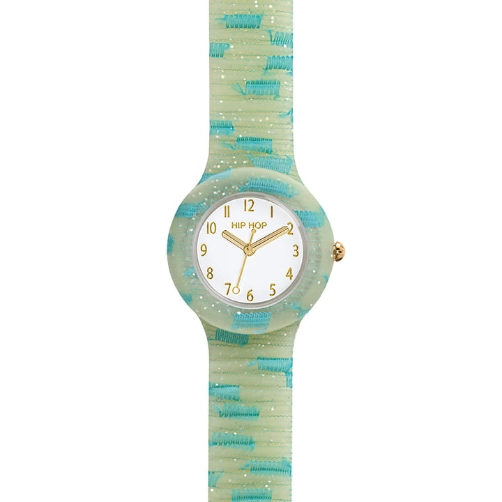 Reloj Hip Hop ENCAJE AMARILLO Y AZUL CLARO Colección Lace 32mm HWU1226 - Capodagli 1937
