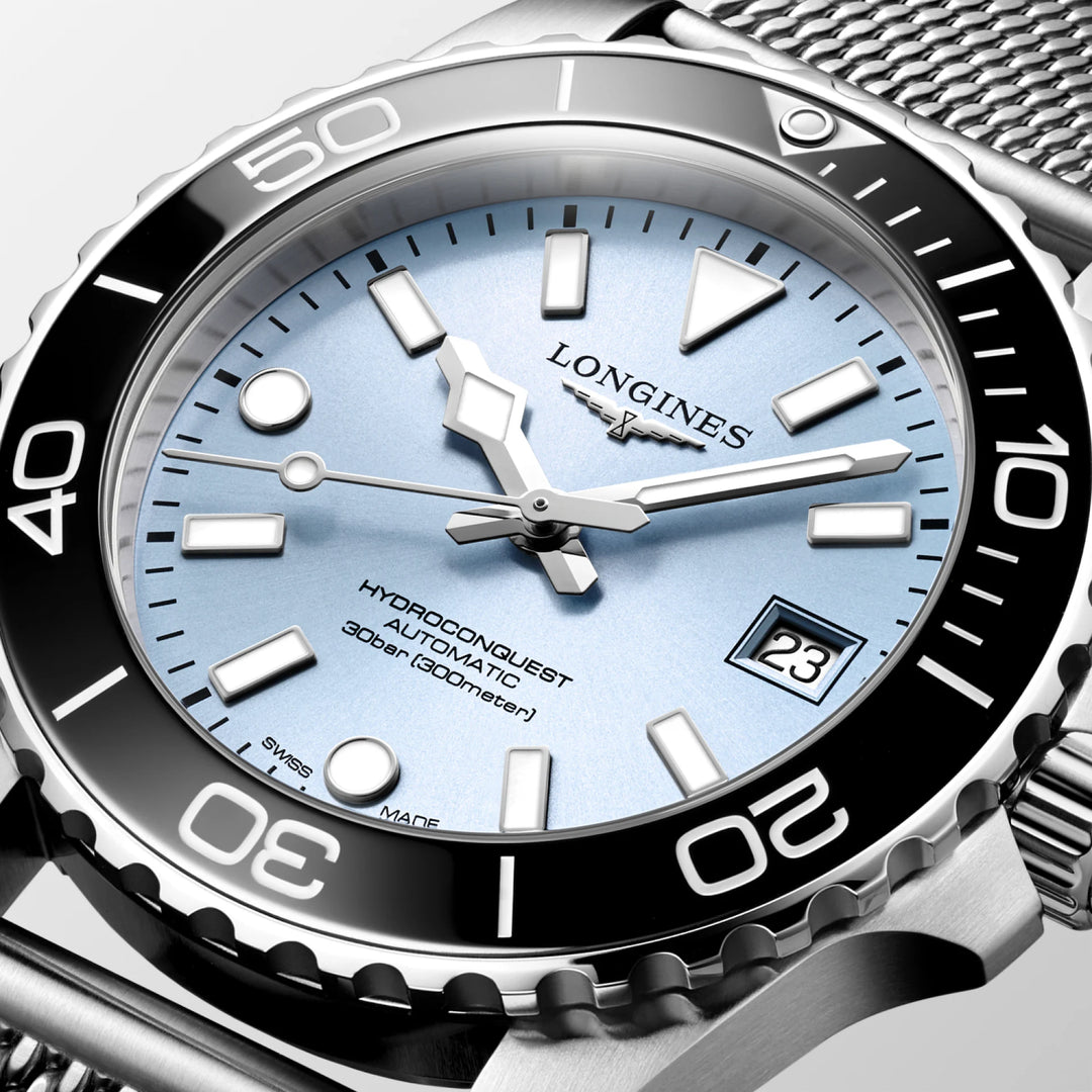Longines Hydroconquest kello 39mm sininen automaattinen teräs L3.779.4.99.6