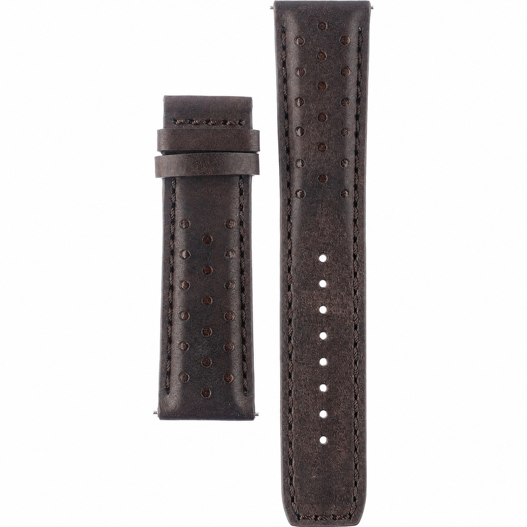 Pulseira Tissot PRS 516 couro marrom 22mm fivela 20mm T610046349