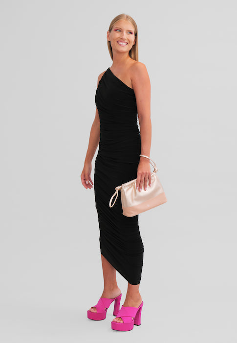 DUDU Damesenveloptas van zacht leer, gekleurde clutch met trekkoord en schouderband