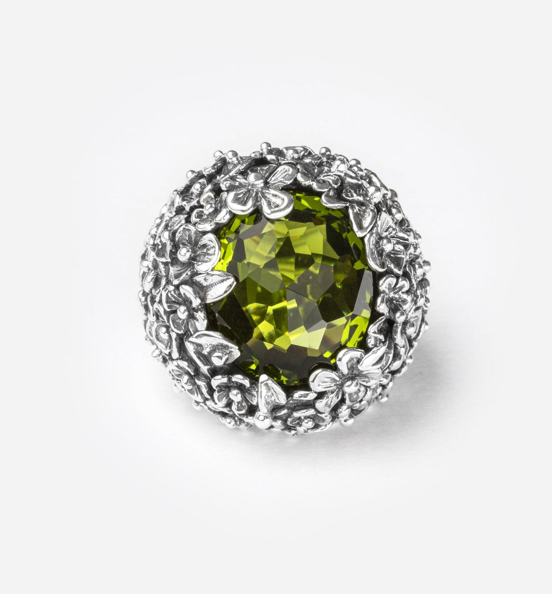 Le Jardin de Clorì Buketring 925 sølv hydrotermisk krystal FAP02P-VERDE - Capodagli 1937