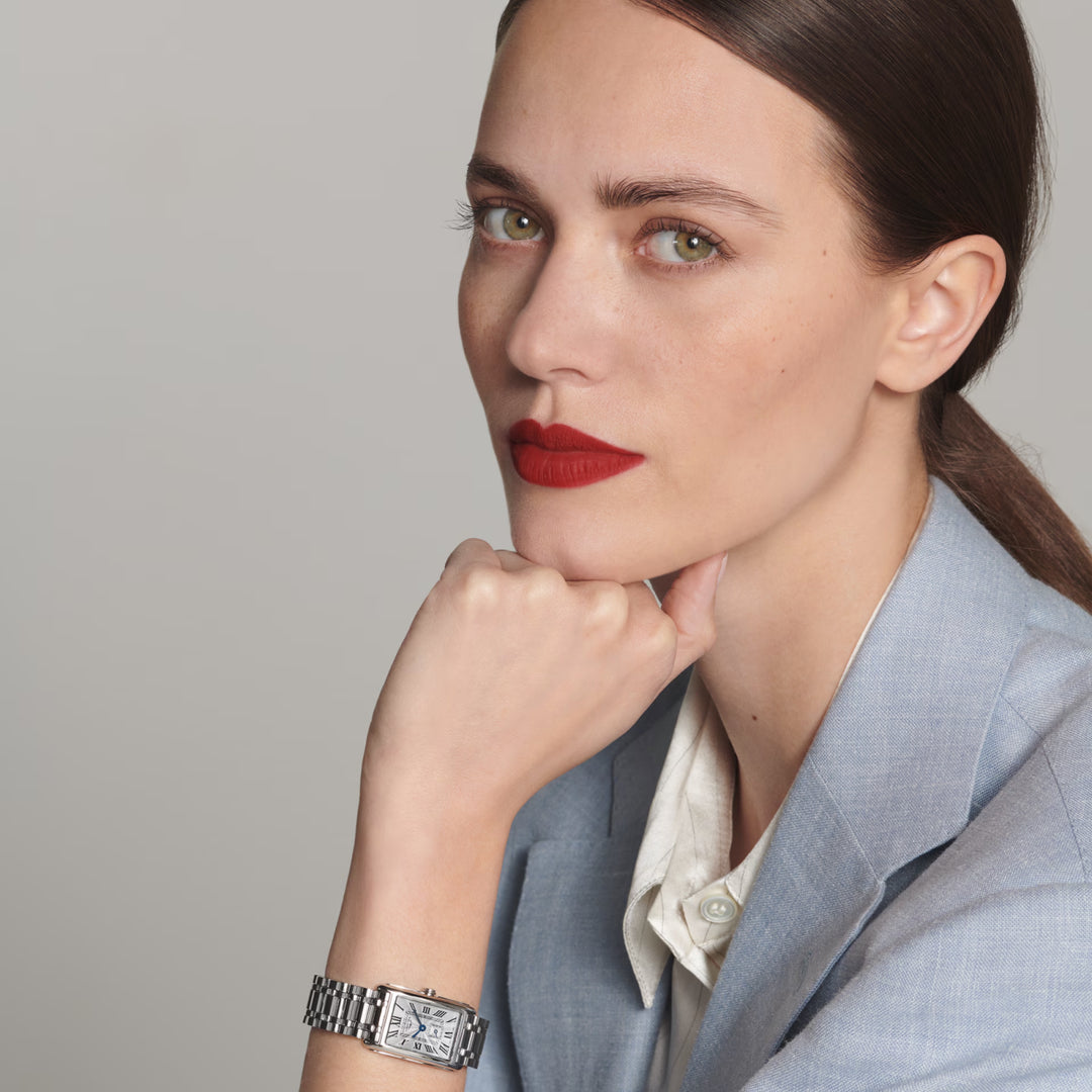 Relógio Longines DolceVita 20,80x32mm quartzo em aço prateado L5.255.4.71.6