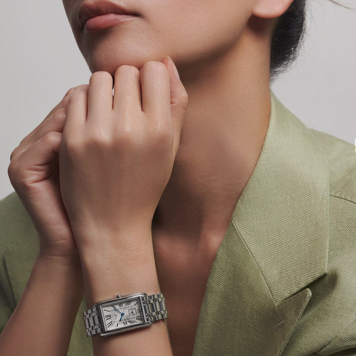 Longines DolceVita ur 23,30x37 mm sølvkvartsstål L5.512.4.71.6