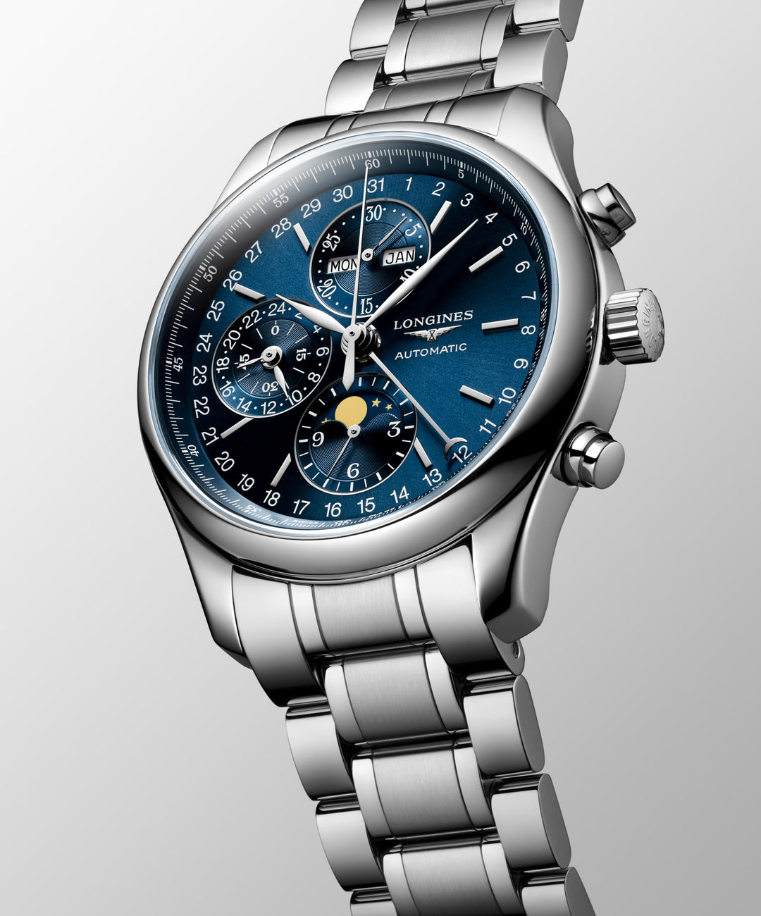 LONGINES – DE LONGINES MASTER COLLECTIE CHRONO MOONPHASE – L2.773.4.92.6