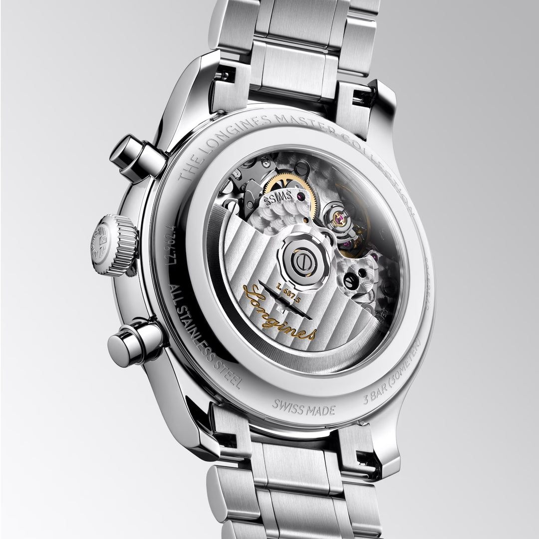 Longines óra Master Collection Chrono Moonphase 41mm ezüst automata acél L2.962.4.73.6
