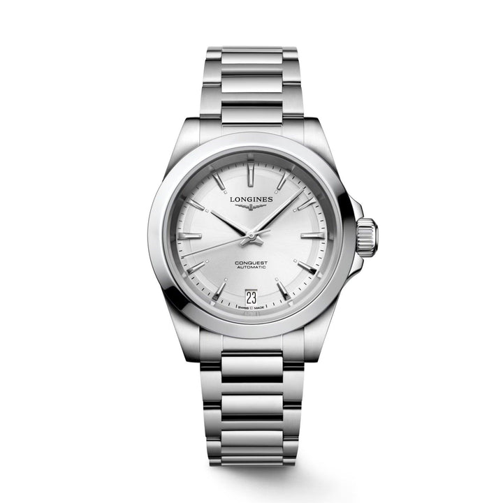 Longines ur Conquest 2023 34mm sølv automatisk stål L3.430.4.72.6 - Capodagli 1937