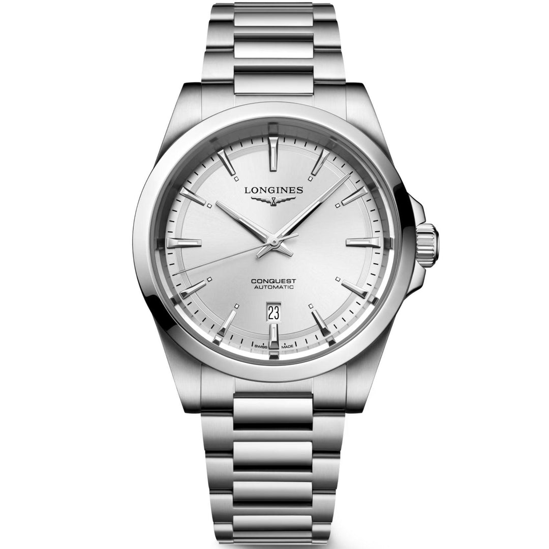 Longines ur Conquest 2023 41mm sølv stål automatisk L3.830.4.72.6 - Capodagli 1937