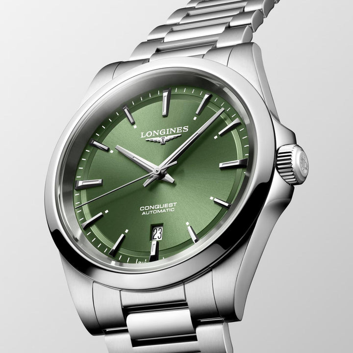 Reloj Longines Conquest 2023 41mm acero verde automático L3.830.4.02.6 - Capodagli 1937