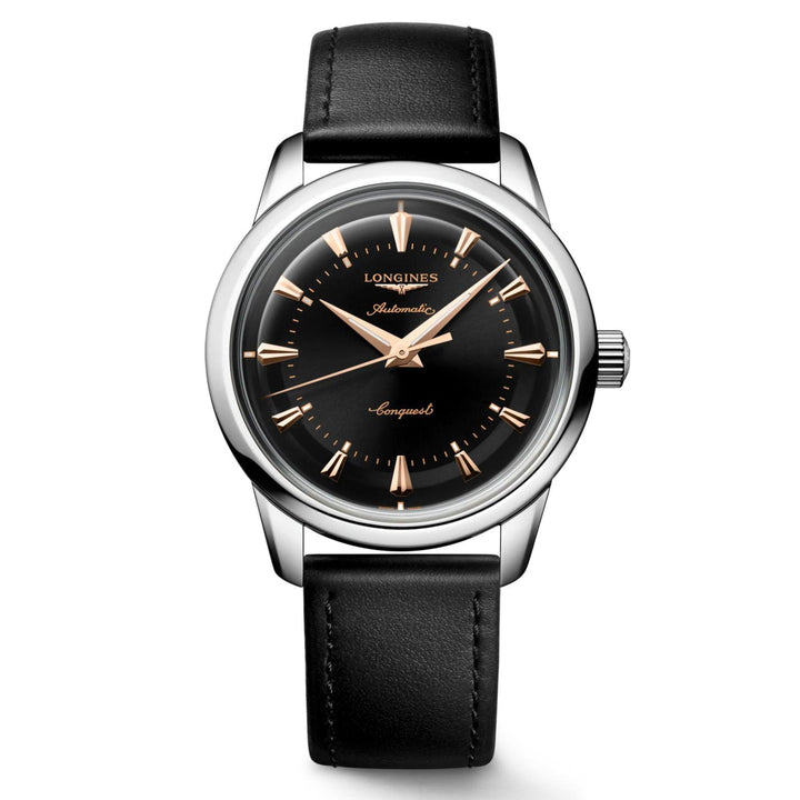 Longines Conquest Heritage 38mm svart automatisk stålklocka L1.649.4.52.2 - Capodagli 1937