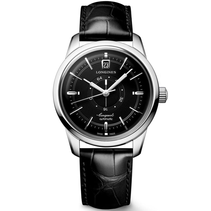Longines orologio Conquest Heritage Central Power Reserve 38mm nero automatico acciaio L1.648.4.52.2 - Capodagli 1937