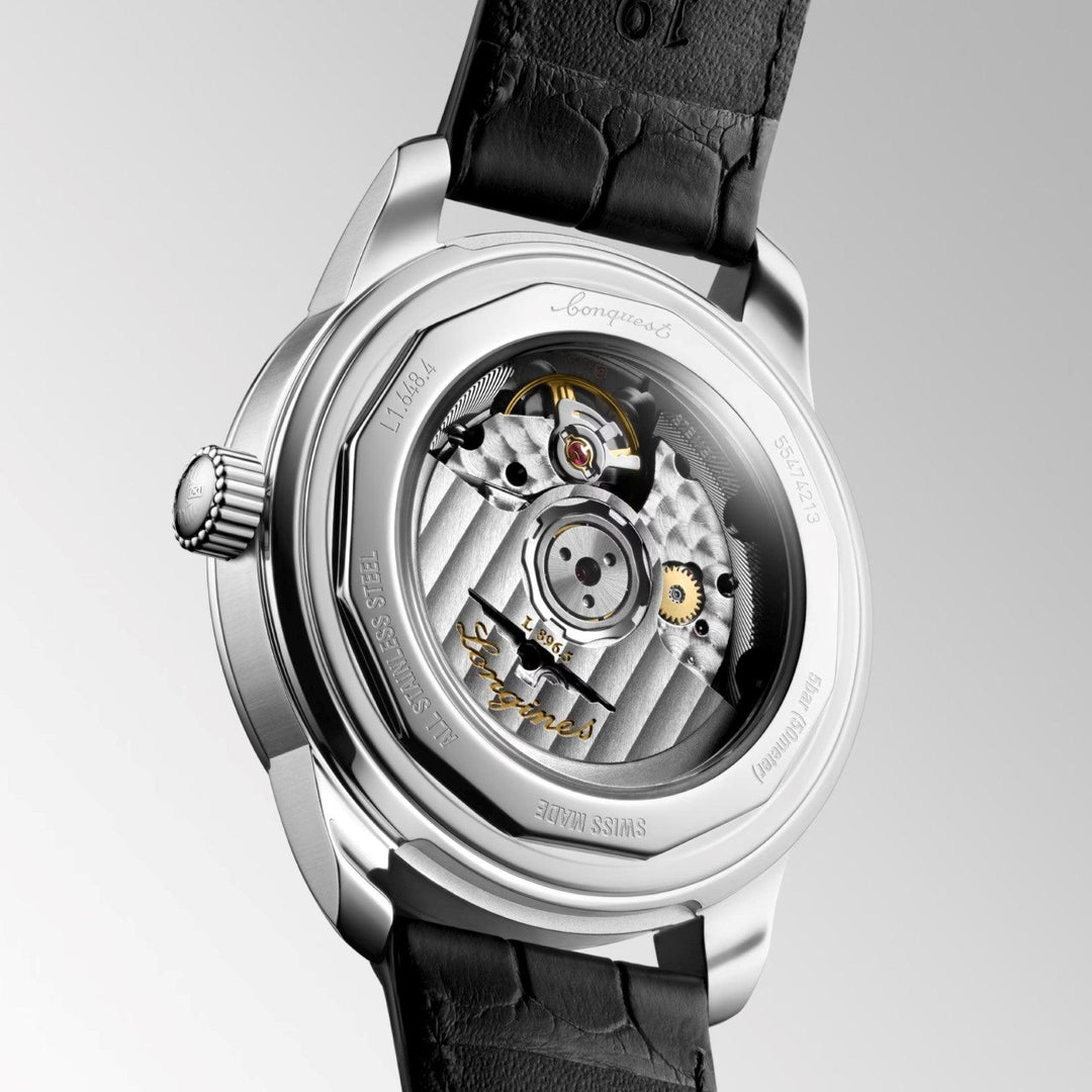 Longines orologio Conquest Heritage Central Power Reserve 38mm nero automatico acciaio L1.648.4.52.2 - Capodagli 1937