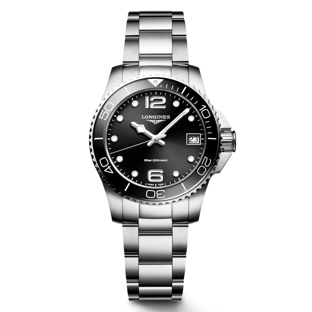 Longines Hydroconquest ur 32mm sort kvartsstål L3.370.4.56.6 - Capodagli 1937