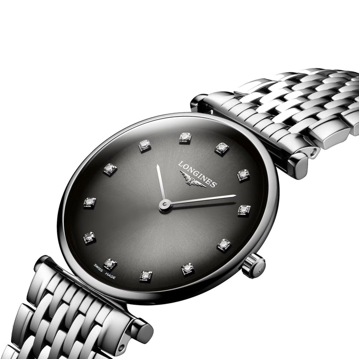 Montre Longines La Grande Classique 29mm diamants anthracite acier quartz L4.512.4.77.6 - Capodagli 1937